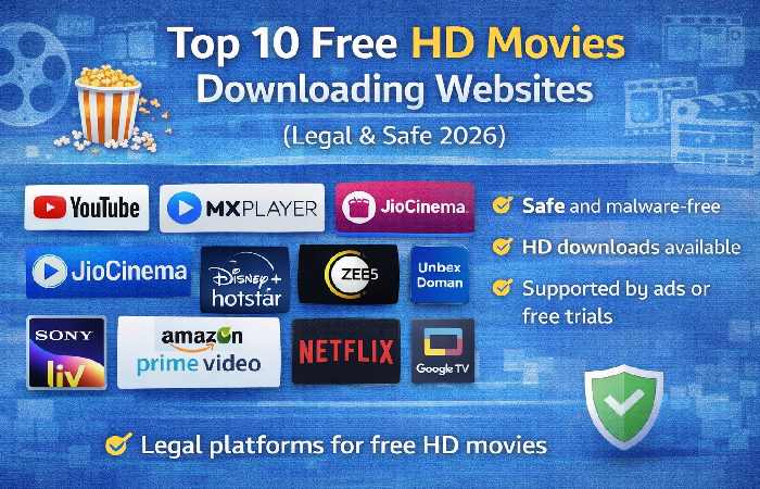 Top 10 Free HD Movies Downloading Websites (Legal Options)