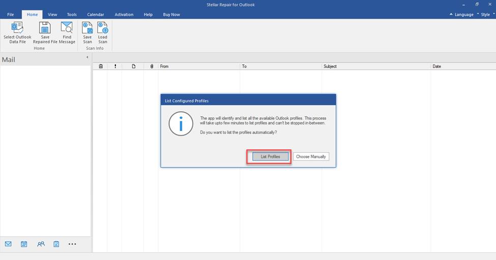 list profile and choose manually