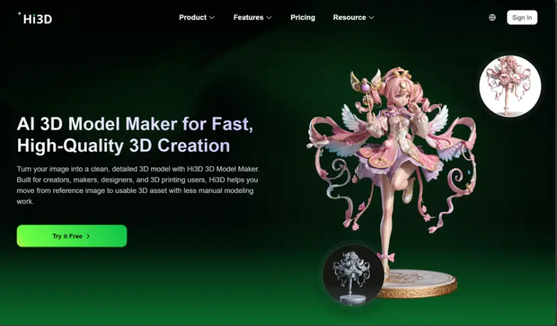 hi3d ai 3d model maker